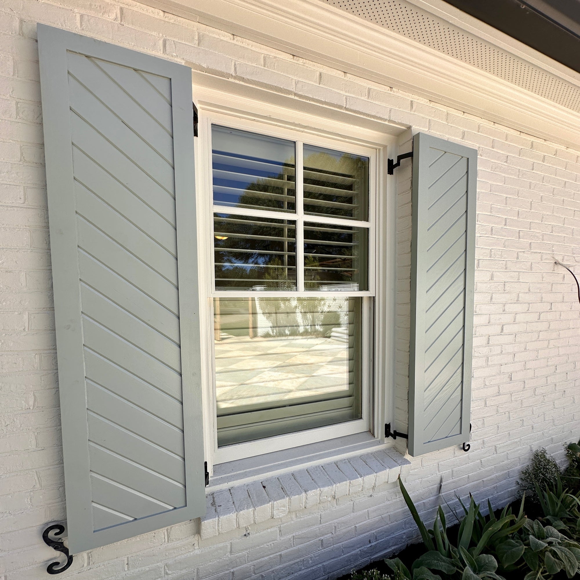 Custom painted exterior shutters in Atlanta GA by Reviving Dawn